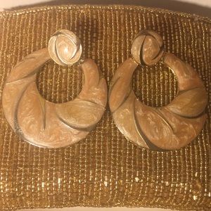 Retro round big earrings